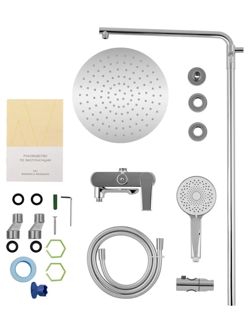 Приобрести душевая система wonzon & woghand brilliant, хром (ww-88047079-cr)