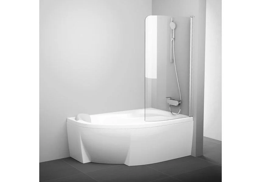 Приобрести ravak шторка для ванны rosa cvsk1 160/170 7qrs0c00y1 r алюминий/прозрачное