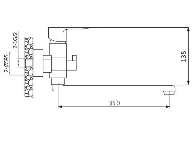 Приобрести смеситель для ванны vieir autunno с ручным душем, белый\хром v263541f