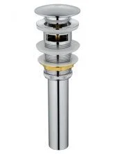 Донный клапан для раковины с переливом 1 1/4 WONZON & WOGHAND, Хром (WW-88SS03-CR)