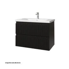 Caprigo Тумба с раковиной FORTE-Smalty TYPE 80 см, черная, эмаль 38412eml 7