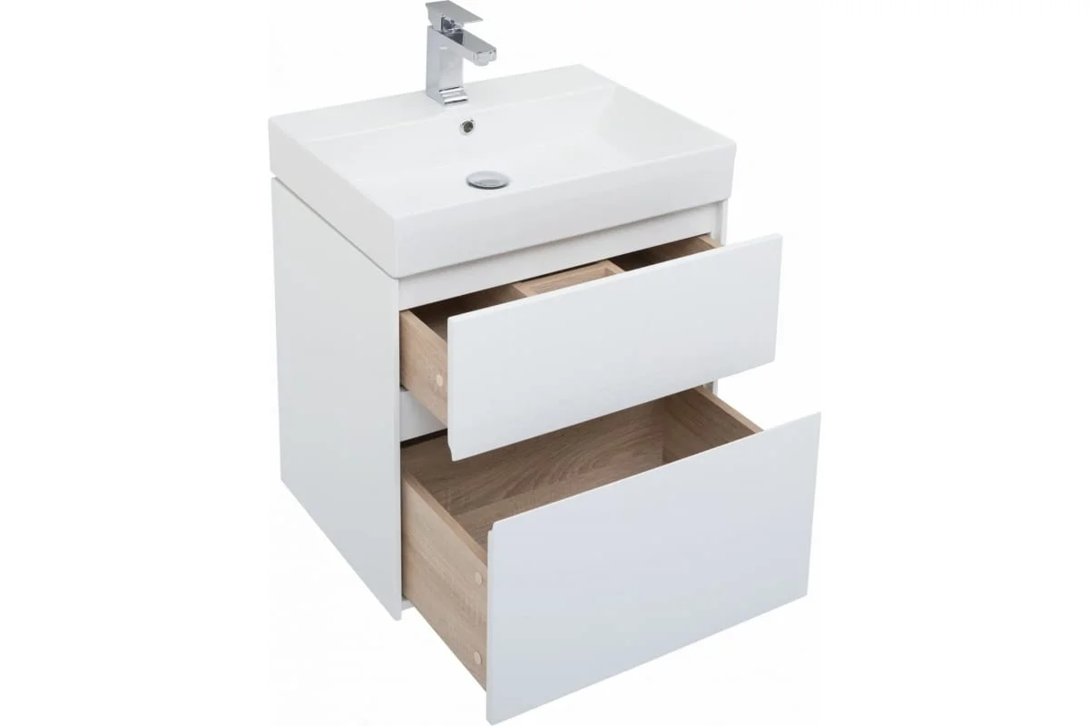 Приобрести aquanet тумба с раковиной бруклин 60 см, белая