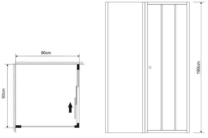 Приобрести grossman душевое ограждение falcon 90х90 см, квадратное, хром\ прозрачное gr-d90-p90fa
