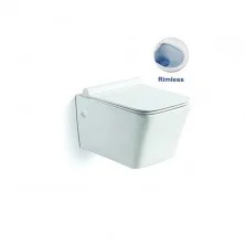 Vincea Подвесной унитаз безободковый Q-Line, ультратонкое сиденье soft-close