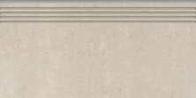 Ступень Grasaro Travertino 294x600 мм, G-410, полированная, светло серый