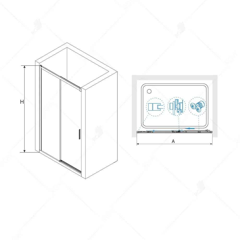 Приобрести душевая дверь rgw le-12 110 см, 34121211-11