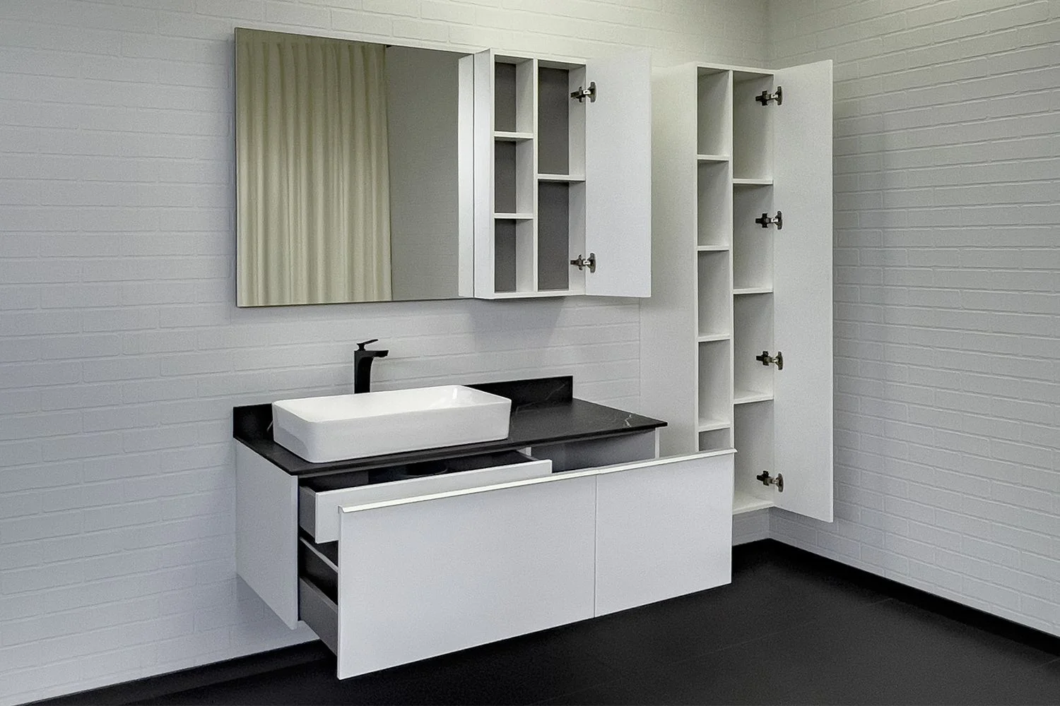 Приобрести сomforty тумба со столешницей и раковиной милан-120 белая с раковиной 78189