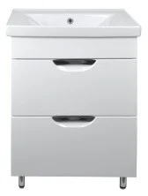 Loranto Тумба напольная с раковиной Стиль- 80/2 Н "Соло" 80х87 см, белая (CS00070389)