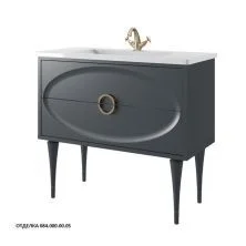 Caprigo Тумба с раковиной MILANO 100 см, серый, эмаль