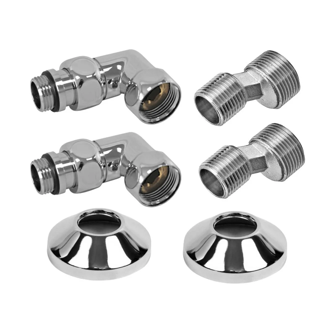 Приобрести комплект подключения point для полотенцесушителя 3/4"х1/2" г/ш со сгоном, хром pn93412