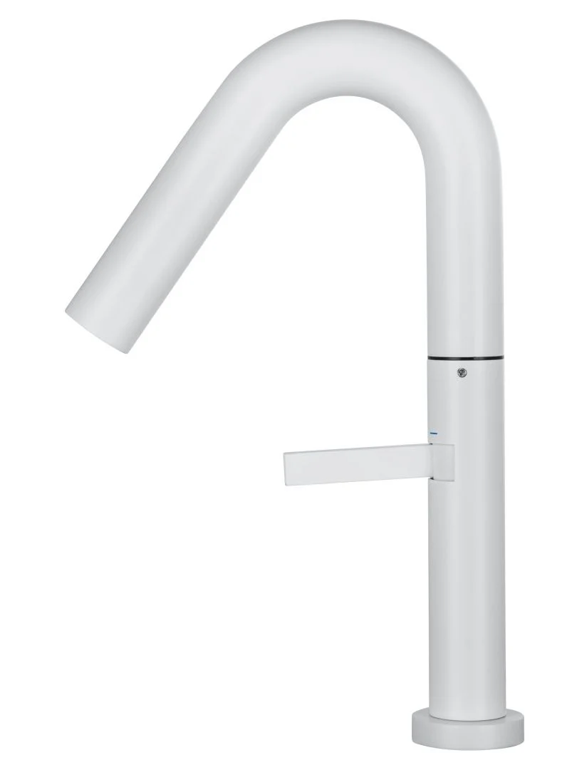 Приобрести смеситель для раковины высокий wonzon & woghand, белый матовый (ww-6068-mw)