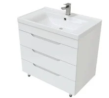 Mirsant Тумба напольная SOHO Quadro 80 см с раковиной Миранда -80 УТ000089881