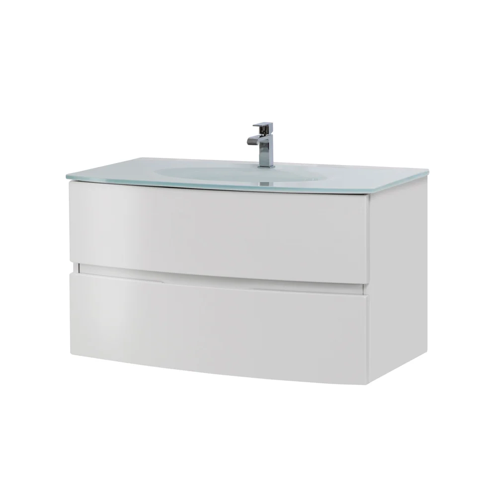 Приобрести cezares тумба подвесная с раковиной elettra 100 см bianco opaco, стекло, белая 55525