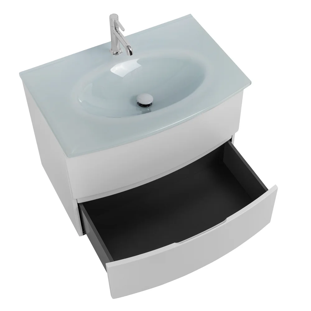 Приобрести cezares тумба подвесная с раковиной elettra 75 см bianco opaco, стекло, белая 55521