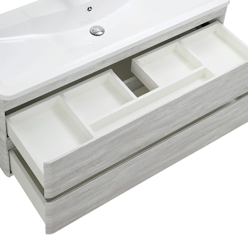 Приобрести belbagno тумба с раковиной albano 120 см, подвесная rovere vintage bianco, белая раковина