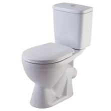 Rosa Унитаз напольный Лира Люкс, белый, сиденье микролифт, полипропилен 39907