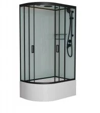 Frank Душевая кабина F412/2R Black, высокий поддон, правосторонняя