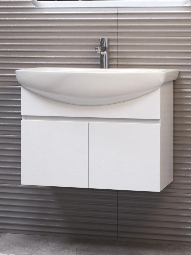 Приобрести vigo тумба с раковиной wing 70см, 2 дверцы, подвесная, белая tp.win.bal.70.2d белый