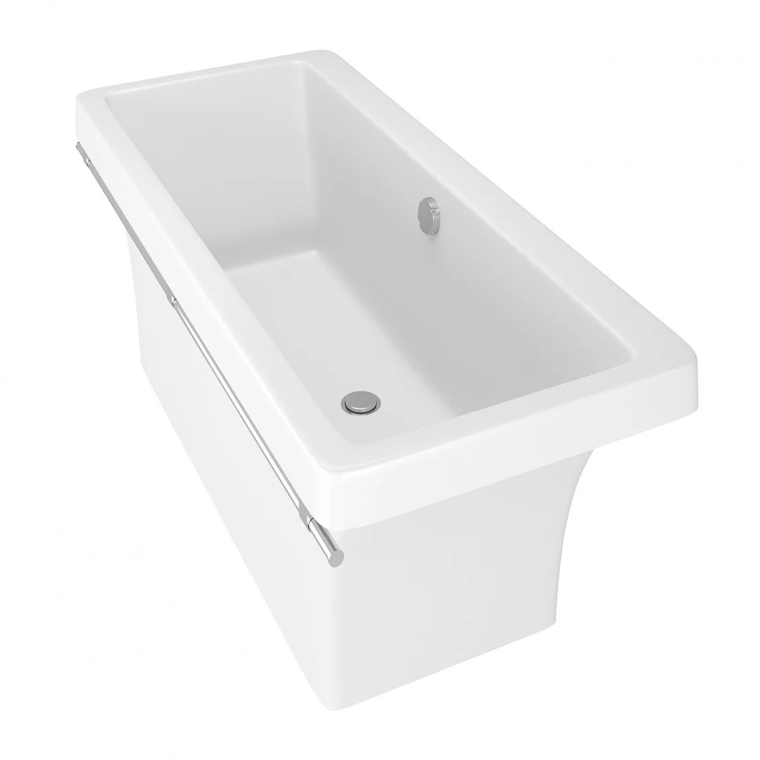 Приобрести aqua de marco отдельностоящая ванна crete 178x79см, белая\хром 1180wckri