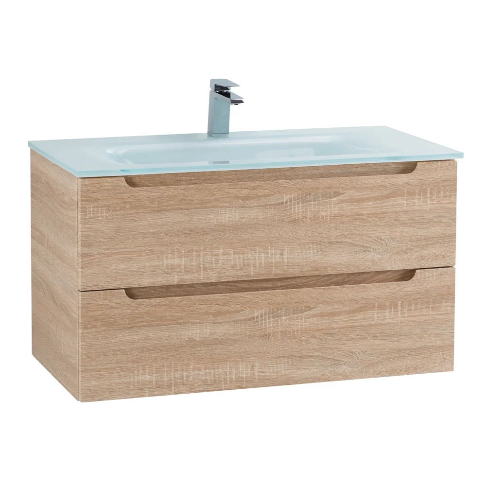 Приобрести belbagno тумба с раковиной etna 80 см, подвесная rovere bianco, стеклянная раковина