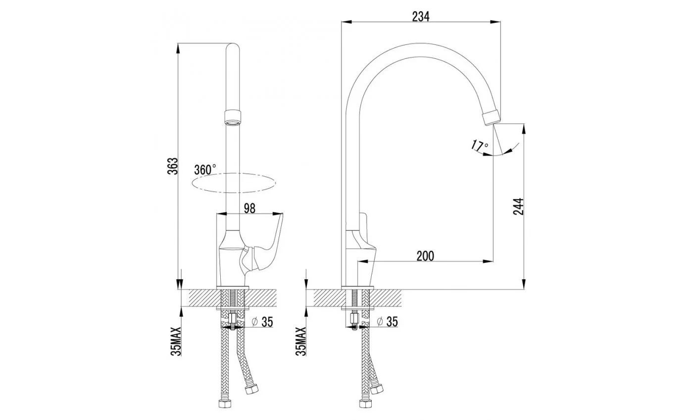 Приобрести lemark смеситель для кухни plus advance с поворотным изливом, хром lm1205c