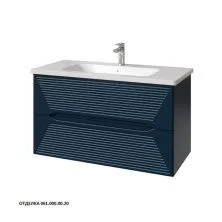 Caprigo Тумба с раковиной MODO-Smalty Terza 100 см, синяя, эмаль