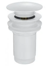 Донный клапан для раковины с переливом 1 1/4 WONZON & WOGHAND, Белый матовый (WW-88SS09-MW)