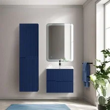 Cezares Тумба подвесная с раковиной DUET 60 см Sapfiro, синяя DUET-600-2C-SO-SPF-P