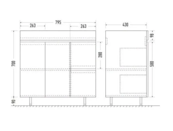 Приобрести mirsant тумба напольная next 80 см с раковиной more-80 ут000086063
