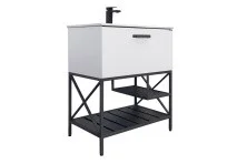Сomforty Тумба со столешницей и раковиной "Бредфорд-75" белый/графит