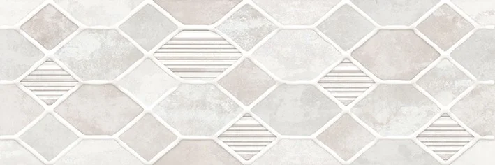 Приобрести плитка настенная alma ceramica roxana серая рельефная ромбы