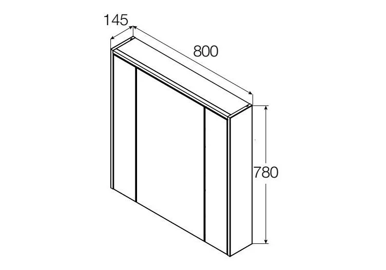 Приобрести зеркальный шкаф roca ronda 80 см, бетон, белый матовый z.ru93.0.300.9