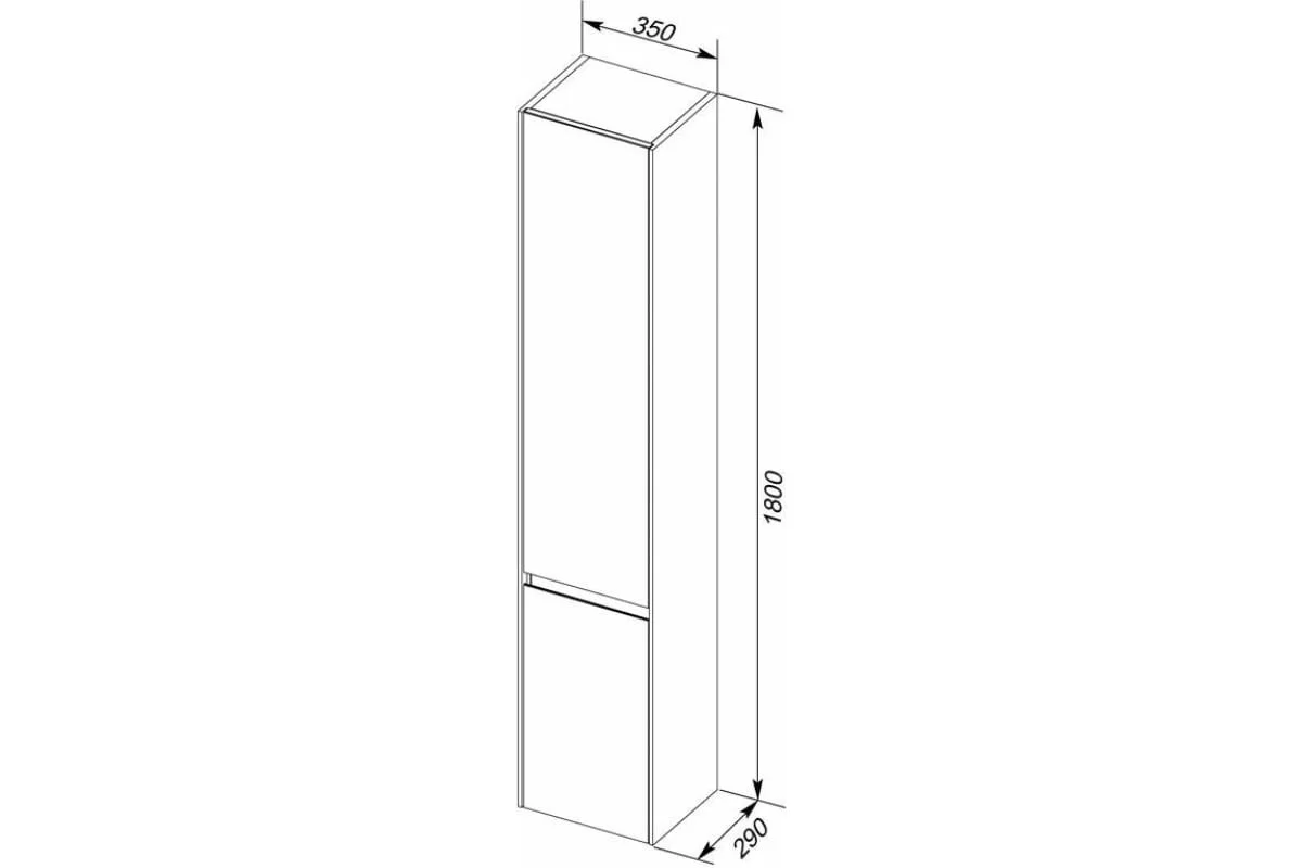 Приобрести aquanet пенал гласс 35 см, l белый
