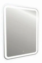 Azario Зеркало Мальта-лофт 60х80 см, пластиковая рама, подсветка, сенсор выкл, белый LED-00002561