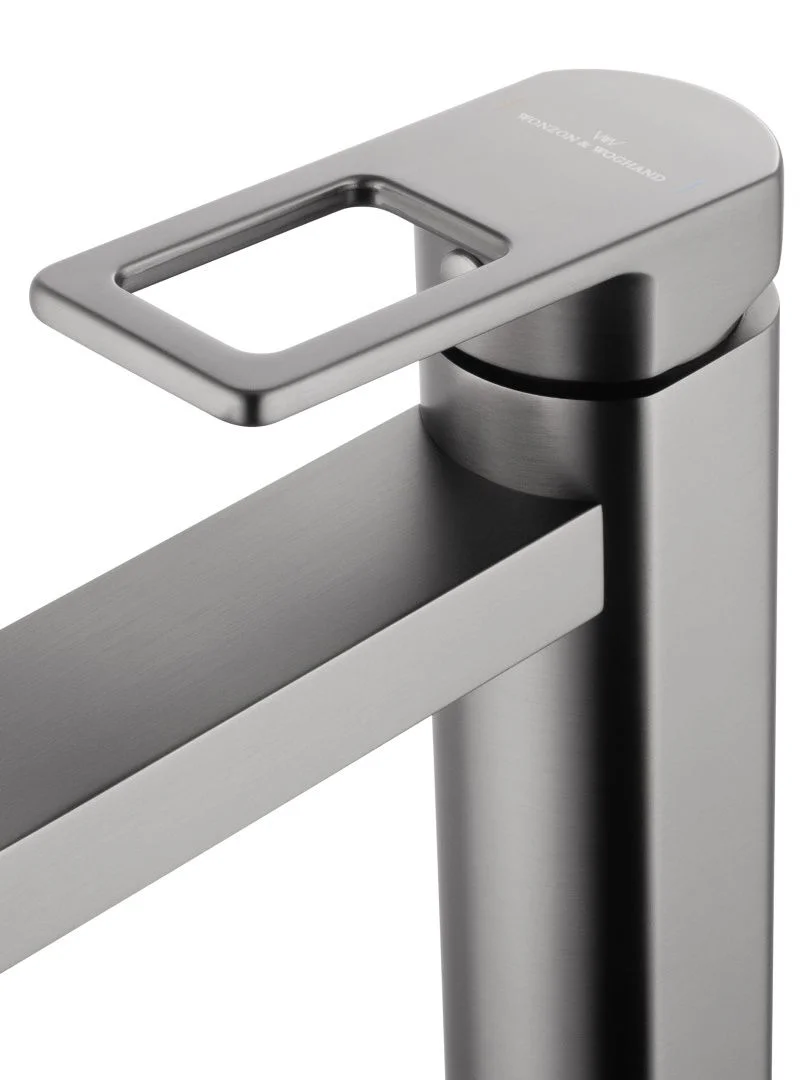 Приобрести смеситель для раковины высокий wonzon & woghand frame, темный графит (ww-88239010-bgm)