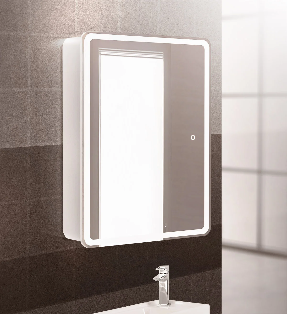 Приобрести belbagno зеркало-шкаф 60х80 см spc-mar-600/800-1a-led-tch