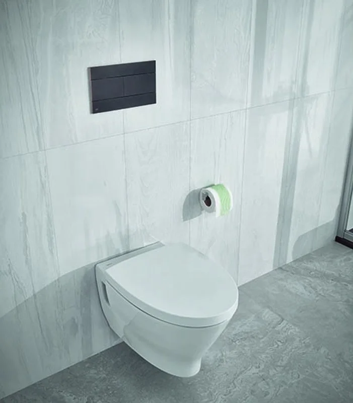 Приобрести панель механ. двойная slim, пластик soft-touch, черный.