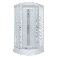 Тритон Душевая кабина Стандарт А, Мозаика ДН4 100х100 см, белая с узором Щ0000030290