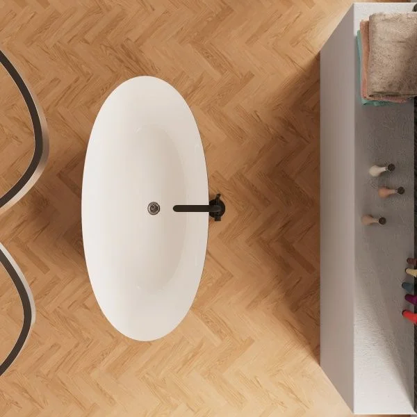 Приобрести frank акриловая ванна f6123 white/black,170х81см, отдельностоящая