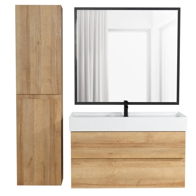 Приобрести cezares тумба подвесная с раковиной molveno 80х50см, светлое дерево