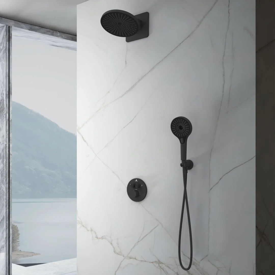 Приобрести vincea встраиваемая душевая система inspire, черная матовая vsfw-3i22mt5mb