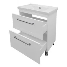 Loranto Тумба напольная с раковиной Модерн 60/2Н 60х40 см, белая CS00039376