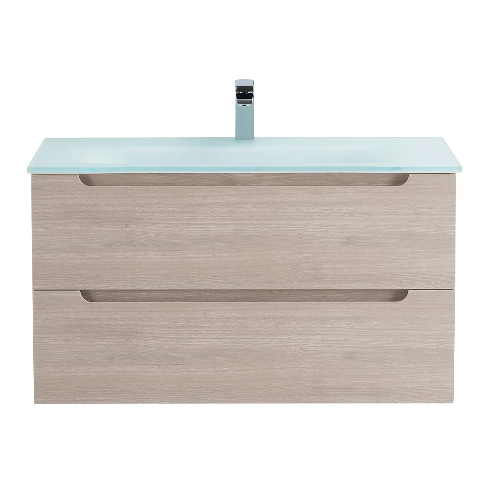 Приобрести belbagno тумба с раковиной etna 80 см, подвесная rovere grigio, стеклянная раковина