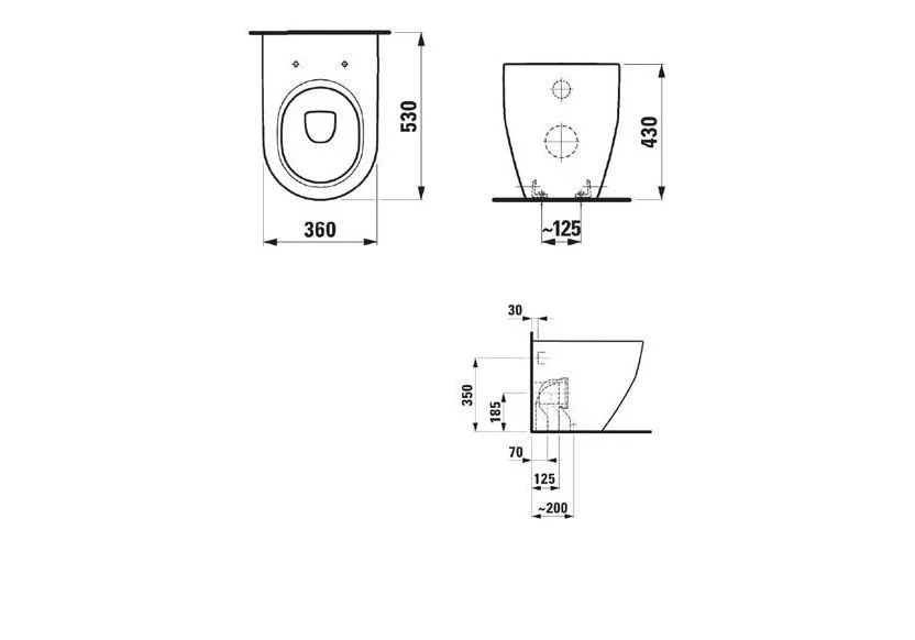 Приобрести унитаз напольный приставной laufen pro 8.2295.2.000.000.1 