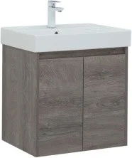 Aquanet Тумба с раковиной Nova Lite 60 см, дуб рошелье (2 дверцы)