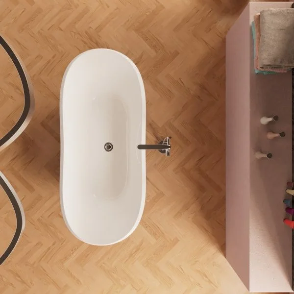 Приобрести frank акриловая ванна f6104 white/light blue 170х75 см, голубая, отдельностоящая