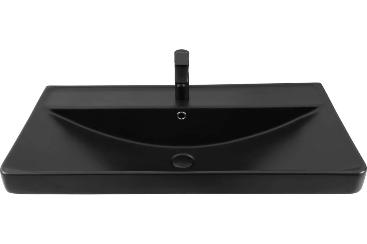 Приобрести aquanet раковина ирис 80х48 см, черная матовая