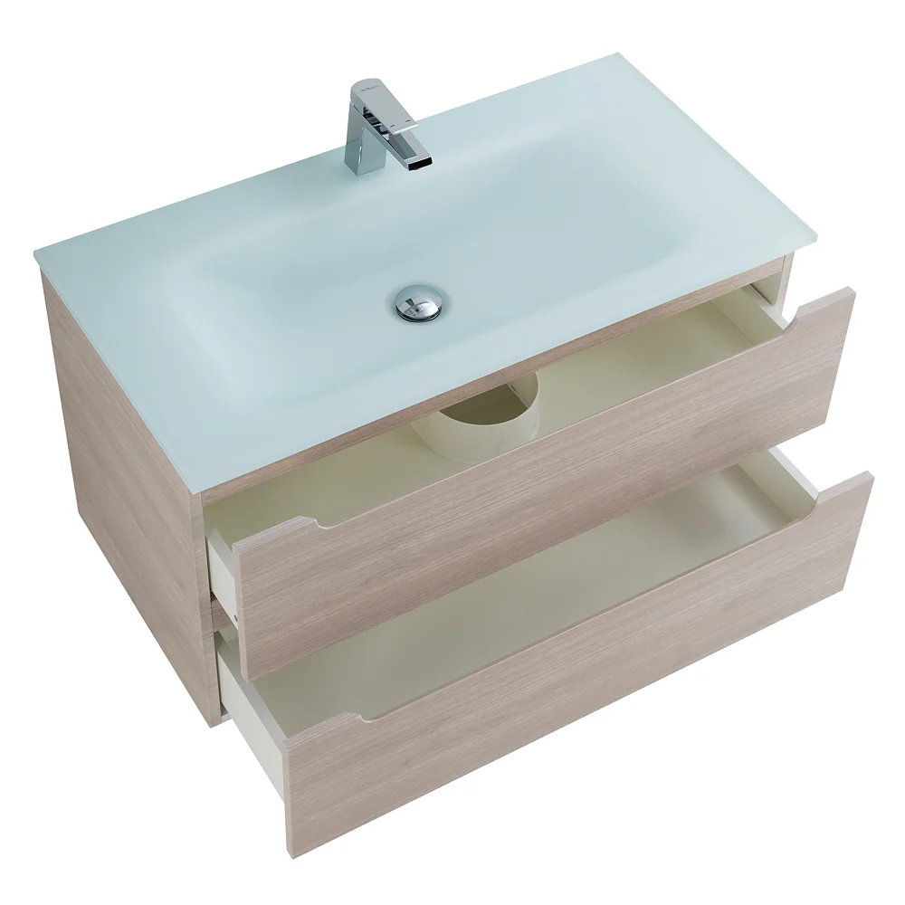 Приобрести belbagno тумба с раковиной etna 80 см, подвесная rovere grigio, стеклянная раковина