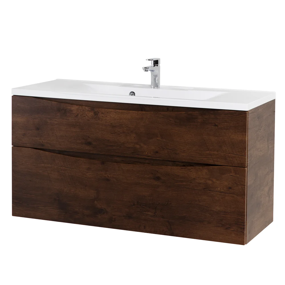 Приобрести belbagno тумба с раковиной marino-h60 100 см, подвесная rovere moro, белая раковина