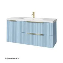 Caprigo Тумба с раковиной RAIN 120 см, левая, голубая, эмаль